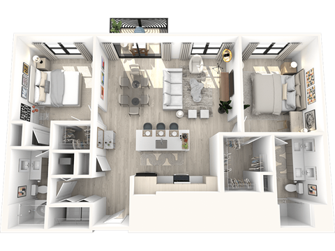 a floor plan of a bedroom and living room